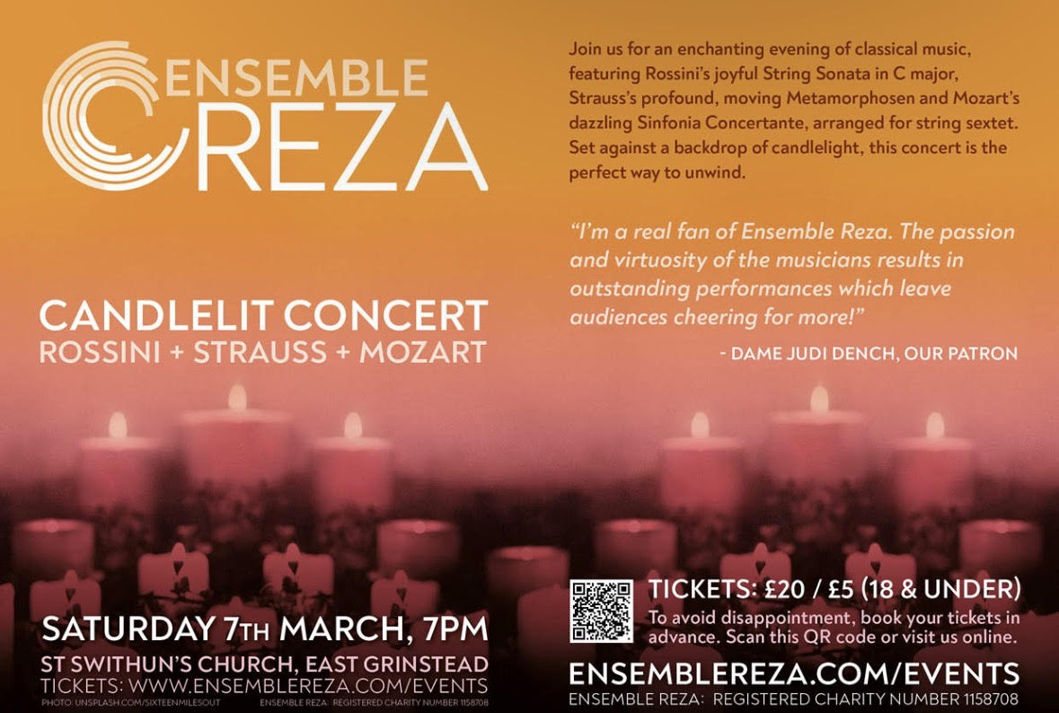 Ensemble Reza’s Candlelit Concert at St Swithun’s Church, East Grinstead